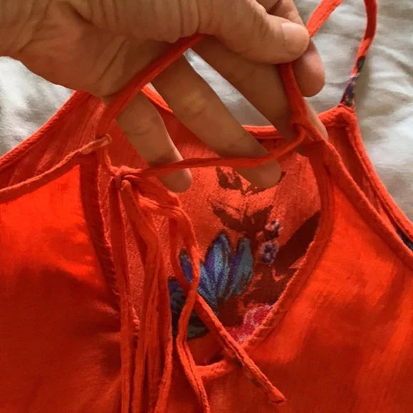 O’Neill floral boho summer tank XS oversized adjustable straps never worn - Picture 10 of 13